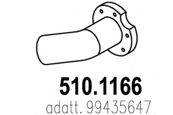 ASSO 510.1166 Exhaust Pipe